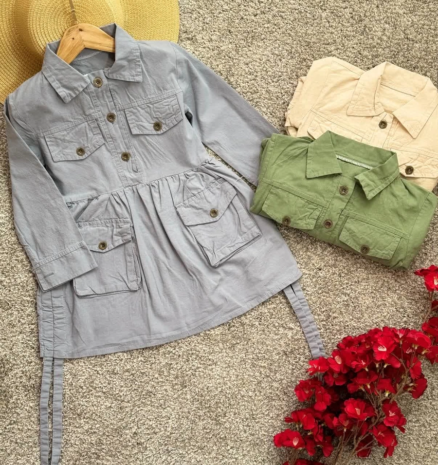 سارافون بچگانه چهارجیب با احساس راحتی و استایل شیک